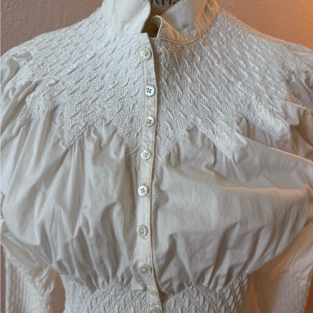 Catherine Malandrino white Button Down Shirt - Picture 4 of 9